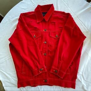 Designer (Annakiki) red jean jacket